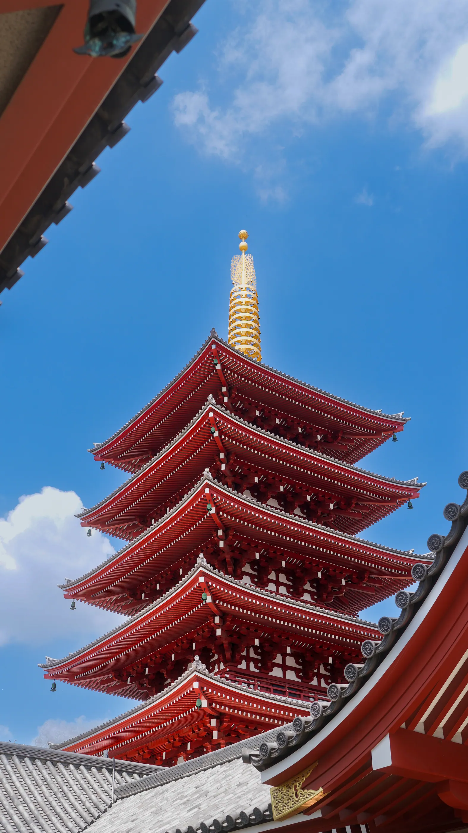 Sensō-ji temple against a blue sky